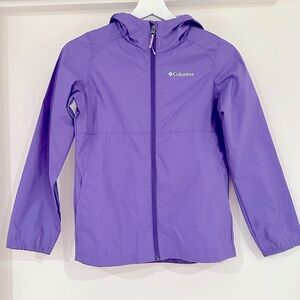 Columbia Purple Rain Coat/Windbreaker Lightweight Outdoors Youth 10/12 Medium